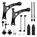 KAX Front Lower Control Arm w/Ball Joint & Sway Bar Links & Tie Rods for Toyota Matrix 2003-2008 for Pontiac Vibe 2003 2004 2005 2006 2007 2008 Suspension Kit K623110 K623111
