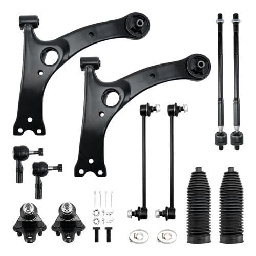 KAX Front Lower Control Arm w/Ball Joint & Sway Bar Links & Tie Rods for Toyota Matrix 2003-2008 for Pontiac Vibe 2003 2004 2005 2006 2007 2008 Suspension Kit K623110 K623111 by KAX - Used condition - Image 2