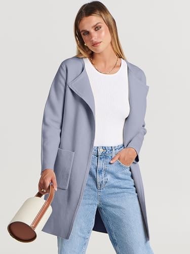 Image of ANRABESS Womens Cardigan Sweater Open Front Knit Long Coatigan Dressy Casual Jacket Coat 2026 Fall Outfits Classy Clothes