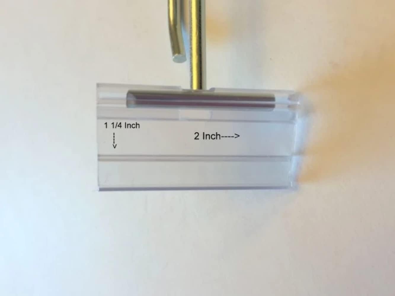 (300 Pack 4 Inch Flip Scan Metal Peg Hooks w/Label Holder 1/8" to 1/4" Pegboard
