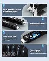 GeoHN.G Full-Featured Glasfaser USB C auf USB C Kabel 5M, 10Gbps 4-Lanes Lange Distanz USB 3.2 Videokabel mit PD 60W für VR-Headsets/AR, Webcam, Laptop, Kamera, Mini-PC und Videokonferenz – Ansicht 5
