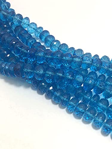 Quartz bleu Swizz en perles naturelles facettées, le cadeau idéal pour créatrices