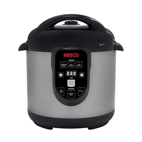 Nesco NPC-9 Smart Electric Pressure Cooker and Canner, Stainless Steel, 9.5 Qt