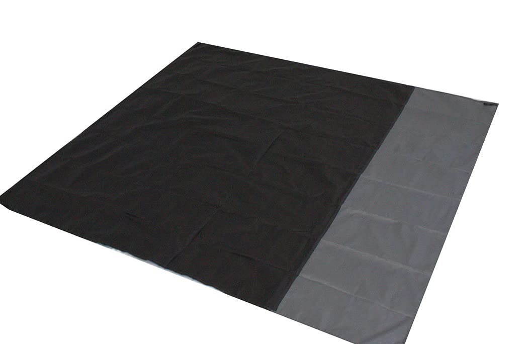 PBE Beach Blanket Picnic Blanket, 7 3 Sizes! (XL - 243cm x 274cm, Black/Grey)