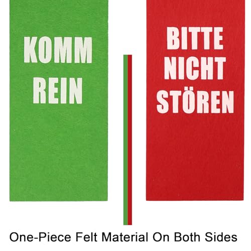 1 Stück Schild Bitte Nicht Stören Büro,Bitte klopfen Schild,Wendbares Doppelseitiges Schild für Wartezimmer Besprechungsräume Raumstatus Raumschild-Aus Filzmaterial Hängeplakette