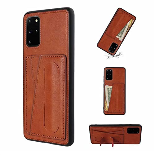 Coque porte-carte iPhone en TPU anti-choc et cuir PU brossé marron