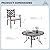 MFSTUDIO 7 PCS Cast Aluminum Retro Design Patio Dining Set with 6 Extra Wide Dining Chair and 1 54" Round Dining Table, Outdoor Furniture for 6, Brown