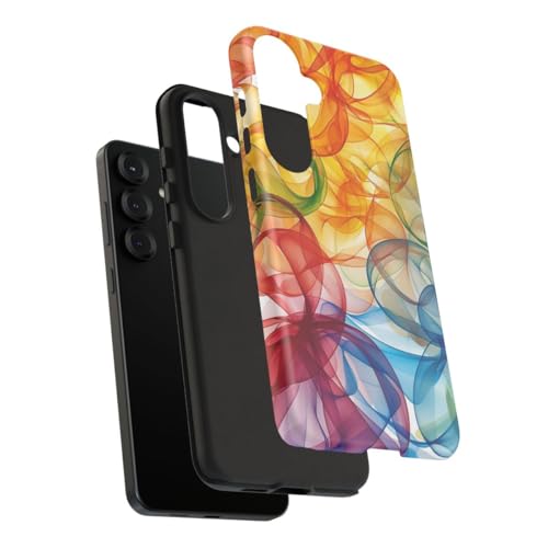 Coque mate formes fluides multicolores compatible Samsung S25 Plus