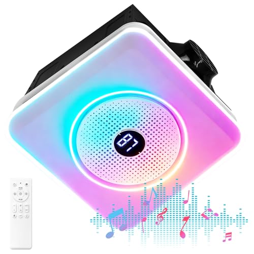 Bathroom Exhaust Fan with Bluetooth Speaker,Bathroom Fan...