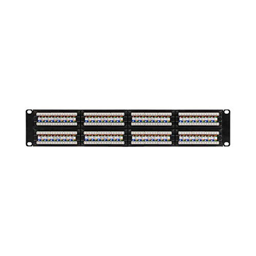 Miniatura 3 de NavePoint Panel de conexiones CAT6 de 48 puertos, 2U, negro