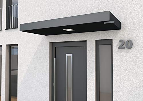 Gutta Rechteckvordach BS Plus mit integriertem Entwässerungssystem (BS Plus 200 mit Wasserspeier rechts, Standardmaß 200 x 90 x 14,5 cm) Cover