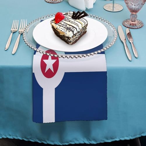 Servilletas de la bandera de Indianápolis con acabado textil suave para comedor 5