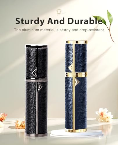 AsaNana Perfume Atomiser, Refillable & Travel Size Perfume Bottle, Leaking Proof,Bottom Pump without Funnel, Luxurious Small women and men, 5ml (BLK-Black) - Image 3