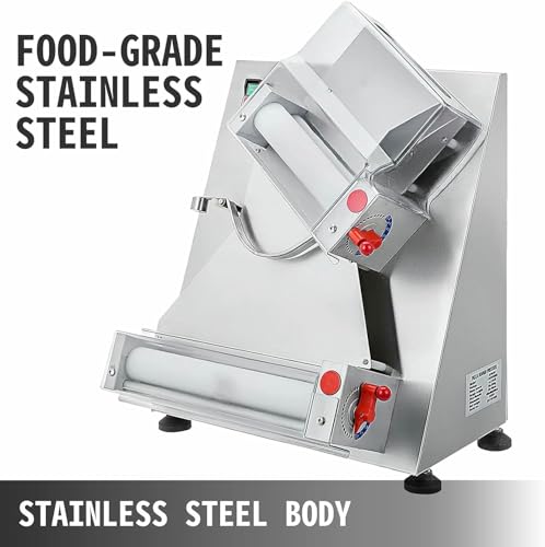 Image of Commercial Automatic Pizza Dough Roller Sheeter, 30 /40Cm Electric Press Machine 600W for Pasta Maker, Rolling Pizza and Various Dough Cake,40cm
