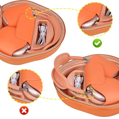 Boîtier AirPods Max Évite les Rayures et Active la Veille - Étui Orange BOVKE