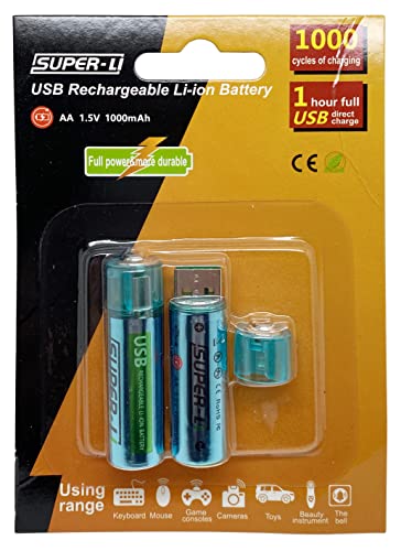 Piles rechargeables lithium AA Quantum Leap 1.5V 1000mAh pour appareils du quotidien - 6