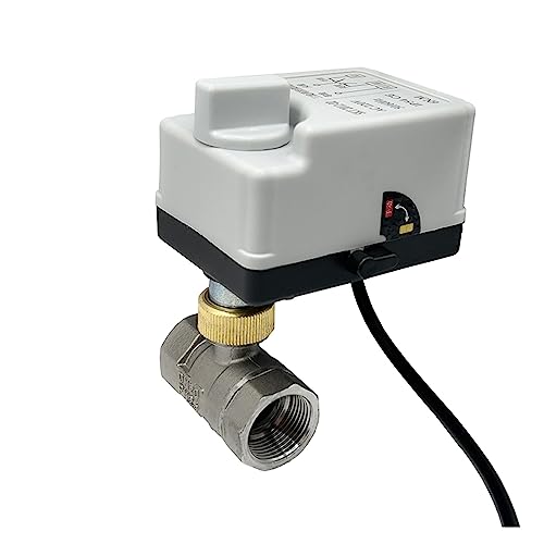 Válvula de bola motorizada de acero inoxidable DN15 con actuador de alta resistencia 220V 6