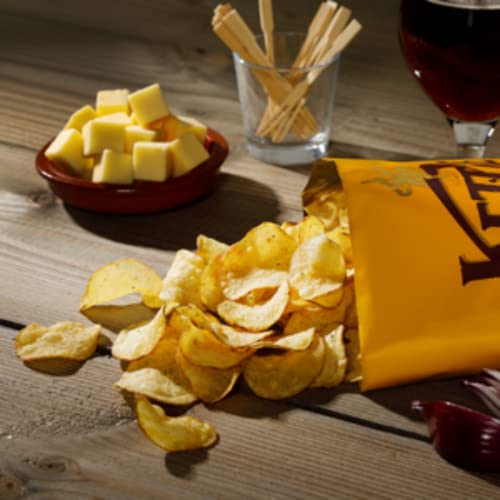 Kettle Chips Mature Cheddar Cheese & Red Onion, hand-frittierte Kessel-Chips, in unterschiedlichen Geschmacksrichtungen 10x 130 g