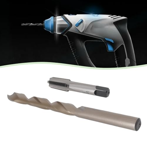 YINETTECH Gewindebohrer Set 1/8-27 NPT Gewindebohrer 8,3 mm HSS HSS Schnellarbeitsstahl für Metall Kunststoff Holz 1/8 Zoll NPT Löcher Bohren