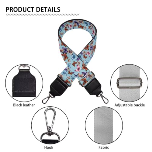 Image of Adjustable Purse Strap for Women, Crossbody Wide Handbag Strap Replacement, Sturdy Bag Strap with Silver Hardware
