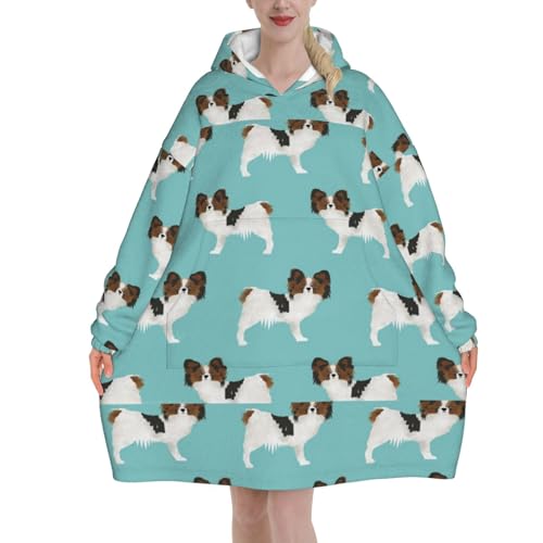 Sweat couverture motif chien Épagneul Papillon, le cadeau idéal