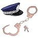 Bedsecret Handcuffs Double Lock Steel Police Edition Professional Grade Handcuffs,Hand Cuffs Cop with Keys-Rose Gold