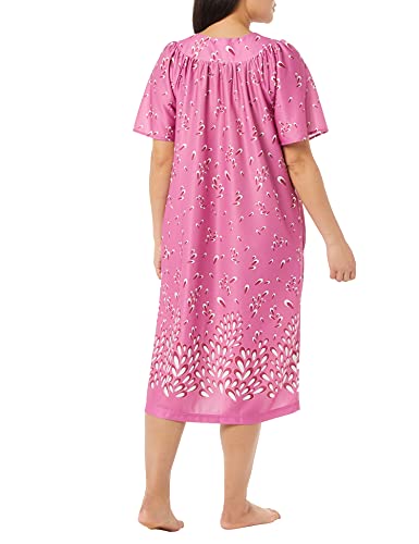 Image of AmeriMark Casual Women's Patio Muumuu House Dress Loose Comfortable Short Sleeve Sun Dress Lounger Gown Sleepwear for Ladies