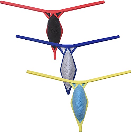 Mens Eyelet G-String Extreme Micro Thong Drop-shaped Underwear Diamond Back Tangas Breathable Jockstap