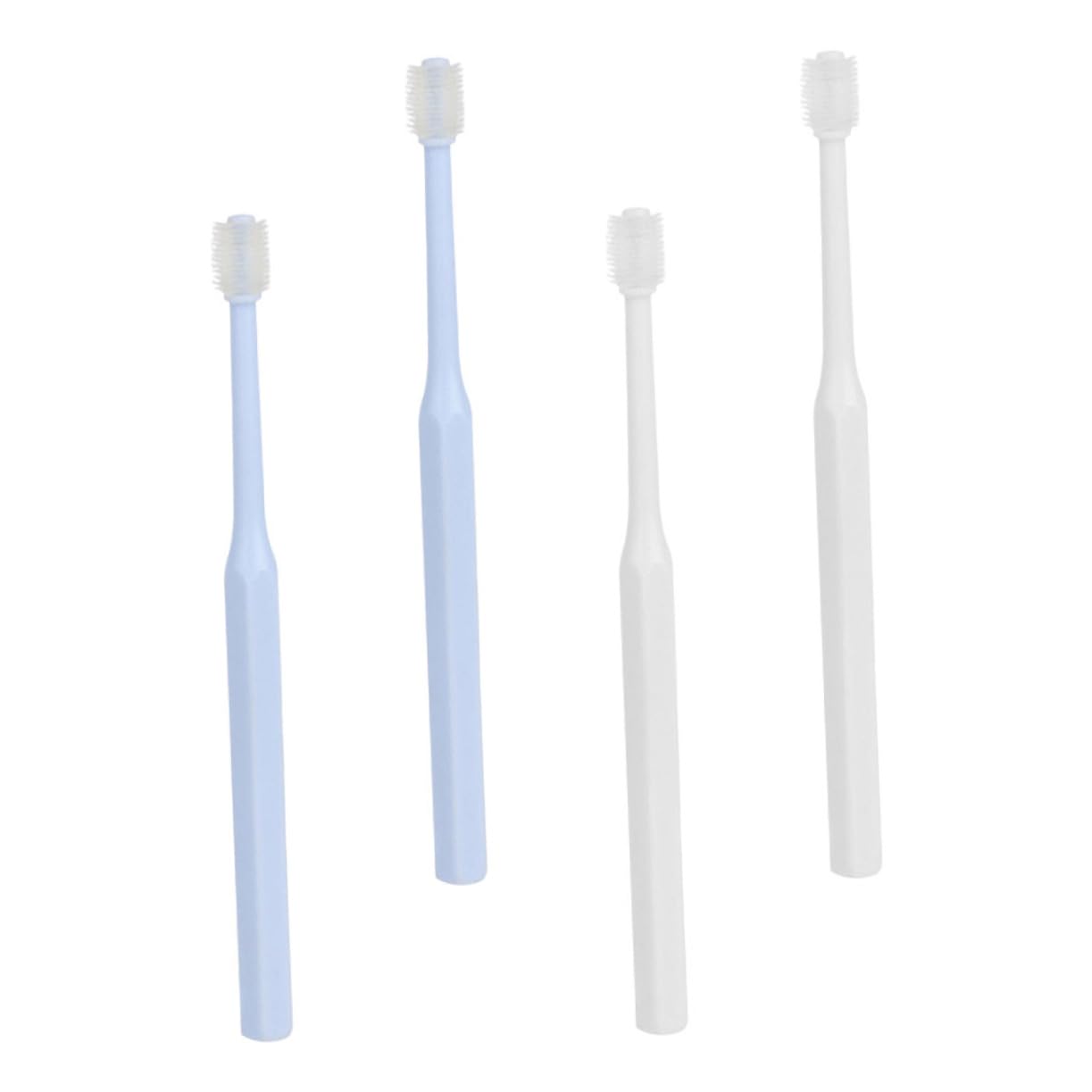 Sosoport New Pet Toothbrush 4pcs Set Long Handle Soft Bristles for Dogs Cats and Puppies