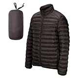 Mens Puffer Jackets Lightweight Packable Down Bubble Coat Zip Thermal Water-Resistant Puffy Jacket...
