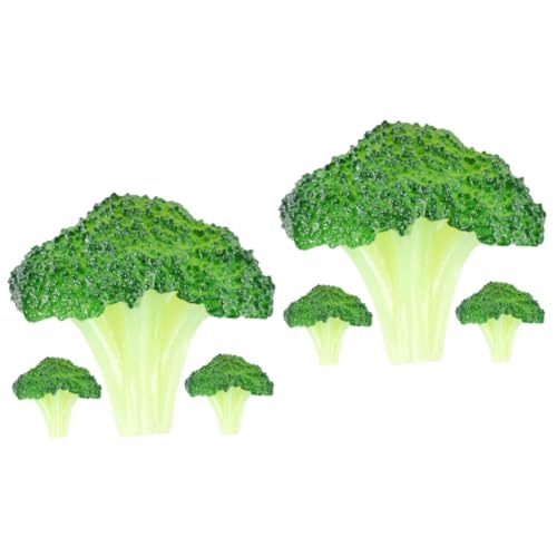 Cabilock 2 Juegos Modelo De Brócoli Decoración Vegetal Artificial Juguete De Brócoli Accesorio De Exhibición para Restaurante Brócoli Decorativo De Polivinilo Green 3 Piezas * 2