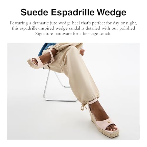 Coach Women's Suede Espadrille Wedge Platform2