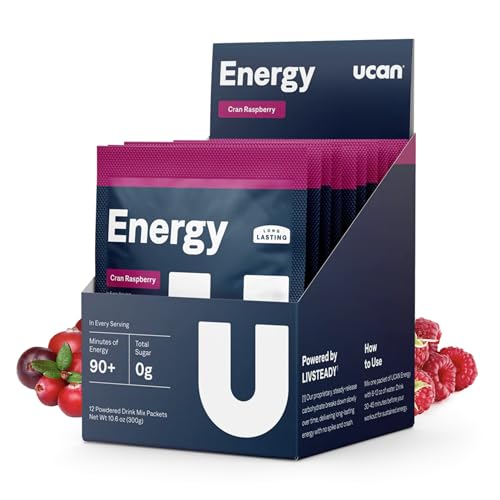 Image of UCAN Energy Powder, Cran-Raz, Keto, Sugar-Free Pre & Post Workout for Men & Women, Non-GMO, Vegan, Gluten-Free, Great for Runners, Gym-Goers and High Performance Athletes (12 Servings, 25g)