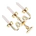 Zerodeko Mini Dollhouse Candles, Dollhouse Candlesticks 1/12 Scale, Miniature Three-Head Candle Stick Model for Dollhouse Decor Accessories, Golden