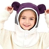 AYPOW Kinder Winter Thermo Fleece Sturmhaube 4-7 Jahre, Winddicht Warm Schlupfmütze Balaclava 3 in 1 Wintermütze Sturmmaske mit Halswärmer für Jungen Mädchen Outdoor Sport