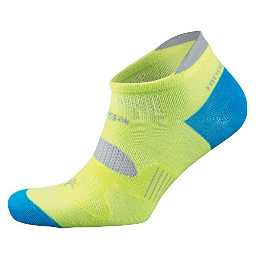 Balega Hidden Dry Moisture Wicking Performance No Show Athletic Running Socks for Men and Women (1 Pair), Neon Yellow, Large