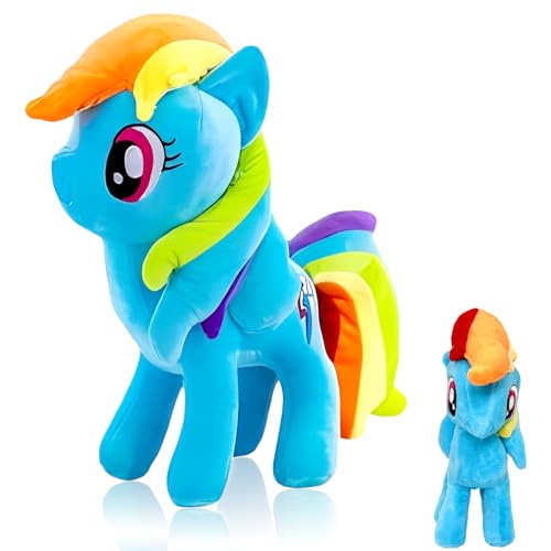 Ubephant Peluche Reinbow Dash, Plush Caballo Azul 20cm, Juguetes