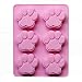 Yunko 6 Cavity Paw Pan Baking Silicone Mold Cake Mold Cookie Mold Pudding Mold Jelly Mold