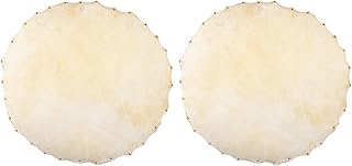 Milisten 2pcs drum skin Tambourine Replacement Material Drum Drumheads sheep skin for drum supple musical instrument parts leather material African Drum Accessories sheepskin soft supplies