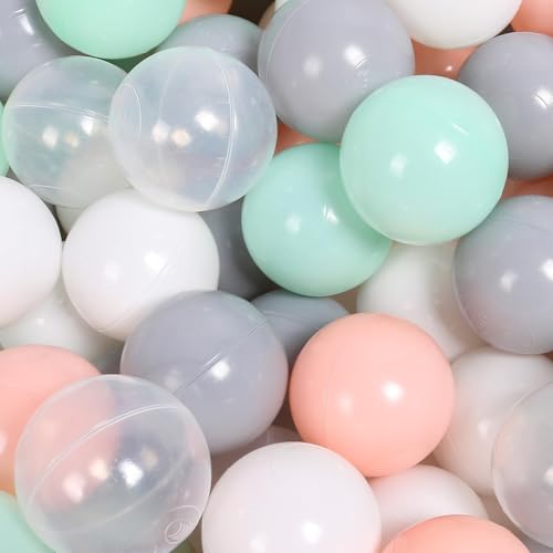 Image of TRENDBOX Ball Pit Balls 100 - Macaron Colors Balls for Ball Pit, Play Tent Baby Playhouse Pool Birthday Party Decoration