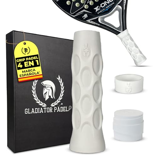 GRIP PADEL ANTIVIBRACIONES | Incluye Grip + Ring y 3 Straps para facilitar su instalación | Accesorios padel para Hombre y...