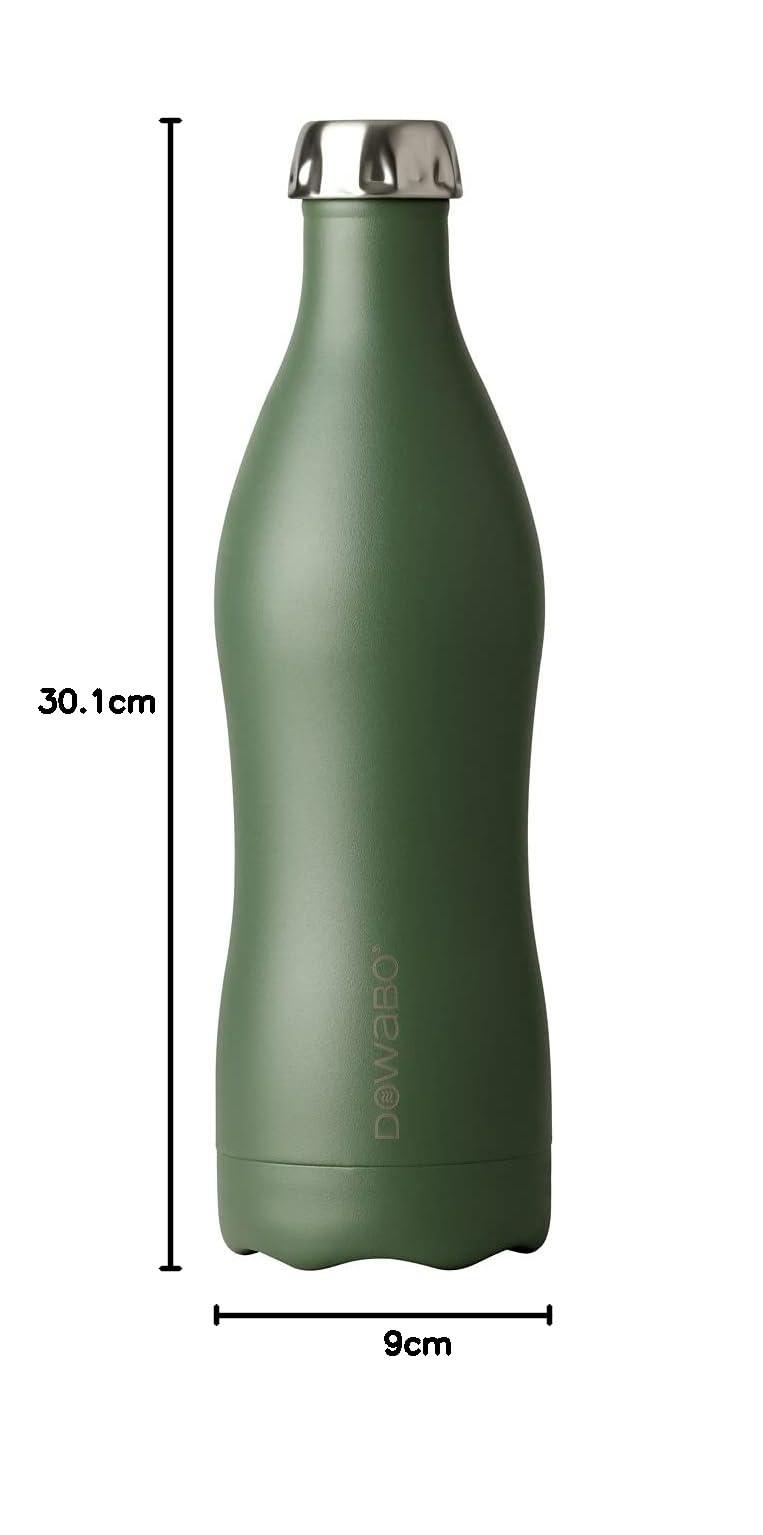 Dowabo Edelstahl Isolierflasche, Olive 750 ml