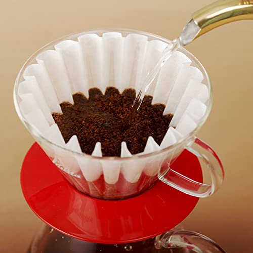 Kalita Wave Glass Dripper 185 Series Red Coffee Maker (2-4 cups)
