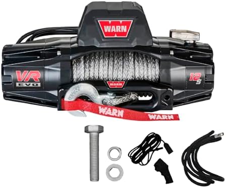 WARN VR EVO 12-S Electric 12V Winch – 12,000 lb Pull Capacity, Sy...