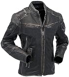 III-Fashions Men's Cafe Racer Jacket | Vintage Biker Black Rider Retro Motorcycle Distressed Leather