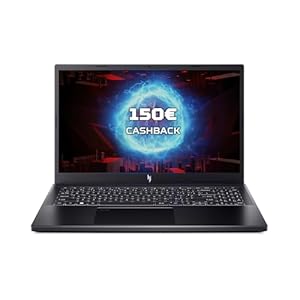 Acer Nitro V 15 (ANV15-51-96LY) Gaming Laptop | 15,6″ FHD IPS 180Hz Display | Intel Core i9-13900H | 32 GB RAM | 1 TB SSD | NVIDIA GeForce RTX 4060 | Windows 11 | QWERTZ Tastatur | schwarz