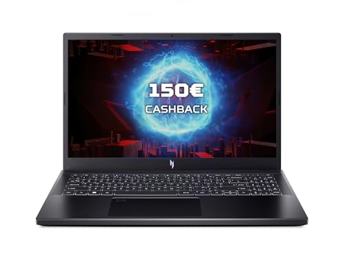 Acer Nitro V 15 (ANV15-51-96LY) Gaming Laptop | 15,6" FHD IPS 180Hz Display | Intel Core i9-13900H | 32 GB RAM | 1 TB SSD | NVIDIA GeForce RTX 4060 | Windows 11 | QWERTZ Tastatur | schwarz