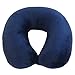 Wolf Essentials Adult Cozy Soft Microfiber Neck Pillow for Travel – Compact, Machine Washable - Perfect for Airplane, Car, or Home Use - Filled and Finished in The USA – Navy