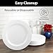 Lillian Tablesettings Premium Quality Heavyweight Plastic Plates China Like. Wedding and Party Dinnerware Plastic Plates 7.5 inch, White/Pearl-Value Pack 40 Count