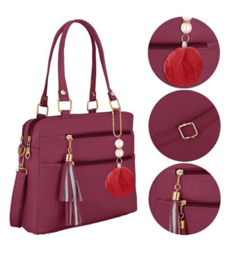 Image of women's pu leather handbag shoulder bag hand held bag with long strap queen collection simple sober and stylish (HB5)
